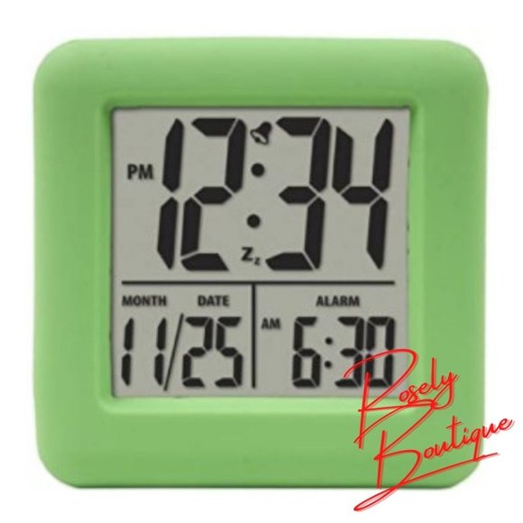 Accessories - LCD Cube Alarm Clock Green